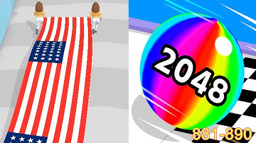 Flag Painters VS Ball Run 2048 - All Levels SpeedRun Gameplay Android iOS Ep 6