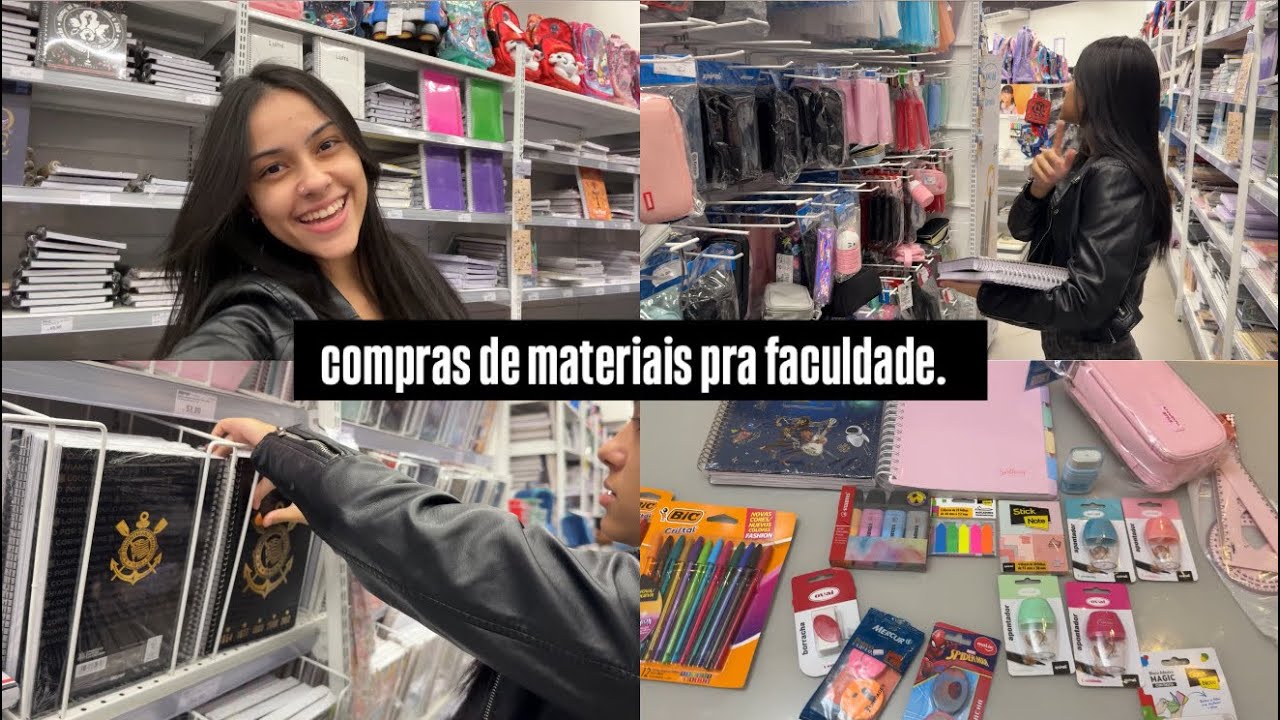 ESCOLHENDO, COMPRANDO & ABRINDO MATERIAIS PARA A FACULDADE COM VOCÊS. 🩷