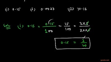 How to convert a terminating decimal into a rational number of the form p over q   Number theory