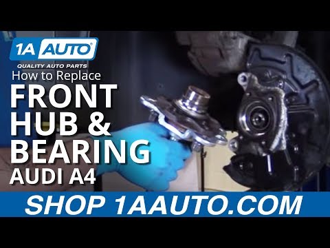 How to Install Replace Front Wheel Hub Bearing 2002-08 Audi A4