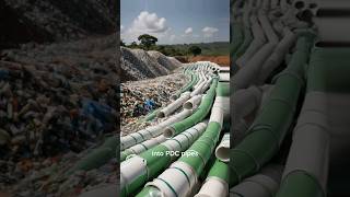 Which countries make millions of plastic bottles converted into PVC pipes through recycling?