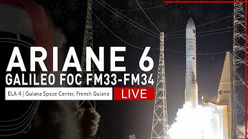 Arianespace Ariane 6 Galileo FOC FM33-FM34 Launch from French Guiana