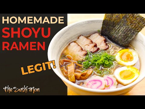 How to Make Traditional SHOYU RAMEN at Home (Simple Recipe) with The Sushi Man