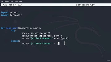 34 Coding a Port Scanner in Python 3 - Network Security Programming