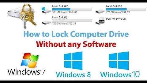 How To Lock My Pc Drive With Password without any software in windows 7/8/10 | Techno Org