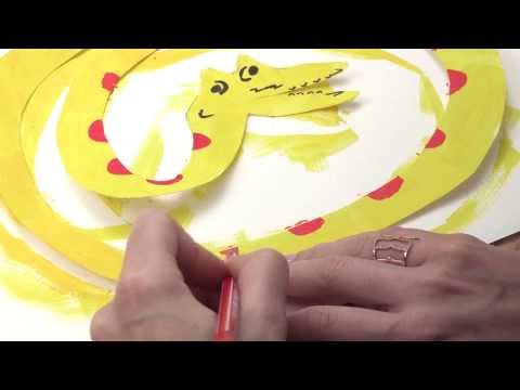 Le serpent - tutoriel de peinture pour les enfants - tutokid