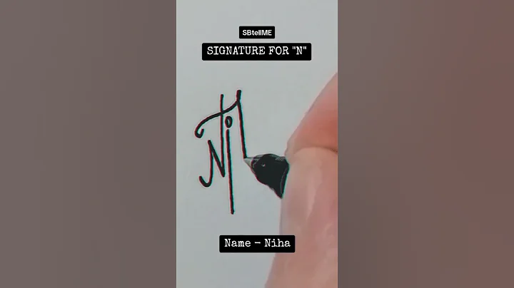Signature for N | Niha | SBtellME Calligraphy and Handwriting #shorts #signature #calligraphy