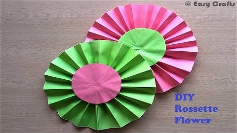 Diy Paper crafts - How to make Paper Rosettes Flower - Tutorial