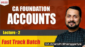 CA Foundation Accounts FAST-TRACK  Batch LEC 2 Live  by CA ANAND BHANGARIYA