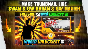 how to make thumbnail like gw manish on android | gw karan swam gw manish Thumbnail Tutorial