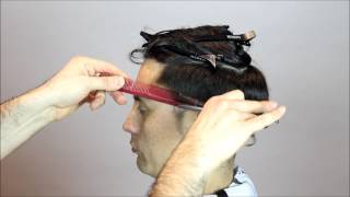 How to cut men's scissor over comb Technique Full Tutorial