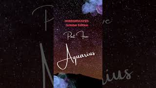 AQUARIUS - Horror-scopes from the Dark Zodiac for October 2023  shorts aquarius