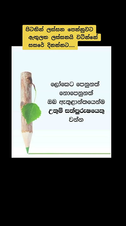 ඇතුලත ලස්සනයි වටින්නේ සසරේ දිනන්නට.... #motivation #lordbuddha #inspirationalquotes #quotes