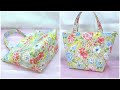 トートバッグ作り方 裏地付きマチあり ファスナーバッグ 作り方　how to make a tote bag　30ｃｍファスナー