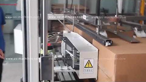 Automatic horizontal type carton box erecting forming bottom sealing machine testing video