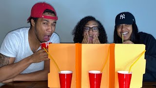 DEATH STRAW CHALLENGE!! W| MY SIBLINGS