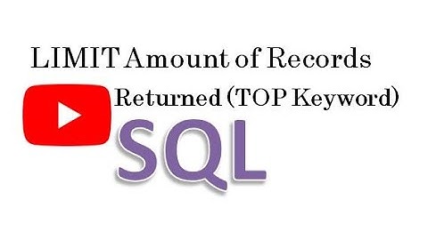 TOP and TOP PERCENT in SQL
