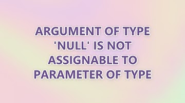 Argument of type 