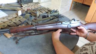 Présentation du fusil GARAND ainsi que de ses accessoires