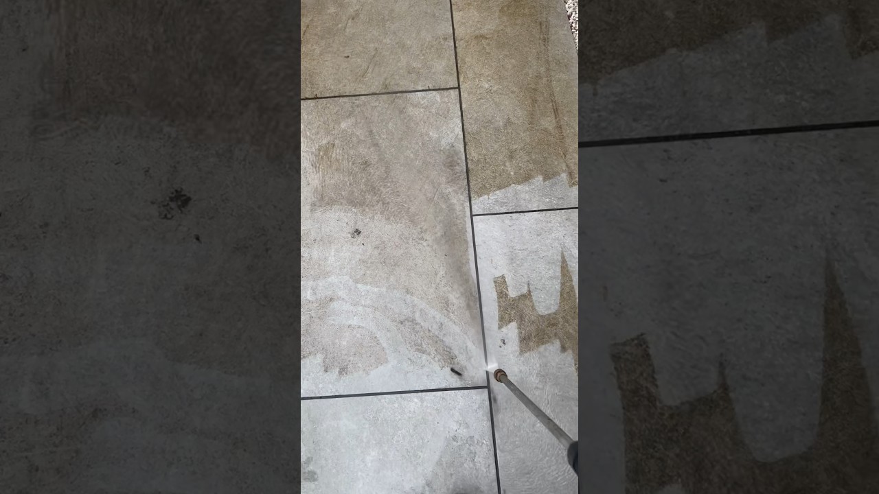 Patio cleaning, porcelain slab freshen up, pressure washer. YouTube