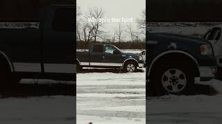 whipping the ford automobile america tractorpulling snow redneck ford fails funny junk op