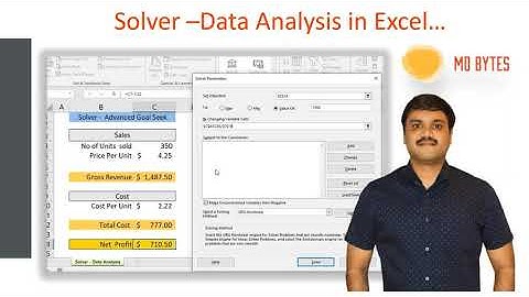 Using Solver in Excel - MS Excel Learning Tutorial