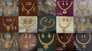 Latest Gold Jewelry Designs 22k With WEIGHT and PRICE || Shridhi Vlog