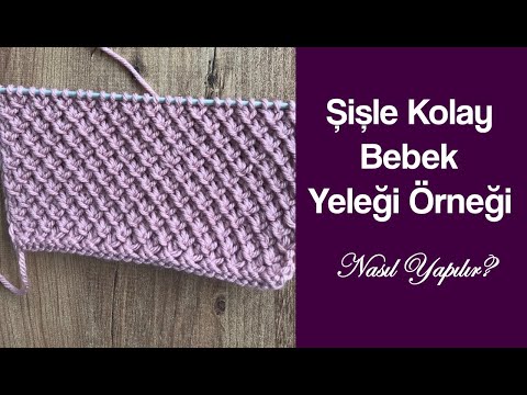 İki Şişle Kolay Örgü Modeli / Şişle Yıldız Örneği / Crochet Knitting For Baby Sweater