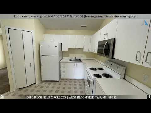 6680 RIDGEFIELD Circle 205, West Bloomfield Twp, MI home video tour