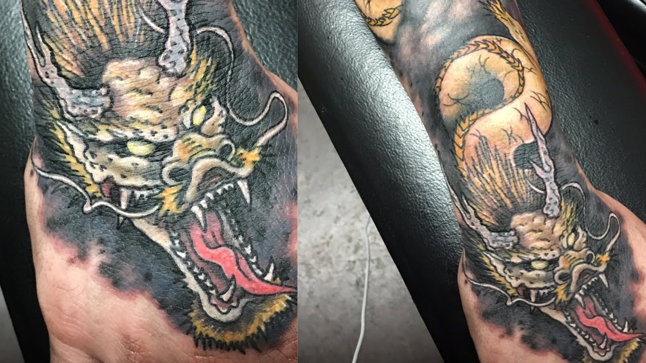 Tattoo Time Lapse - Japanese Style Dragon - YouTube