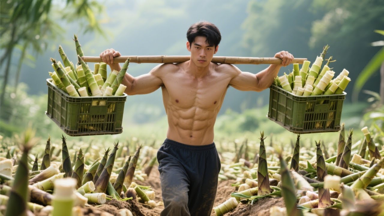 Fresh Bamboo Shoots from the Soil, Turned into Hand-Peeled Bites of Pure Nature