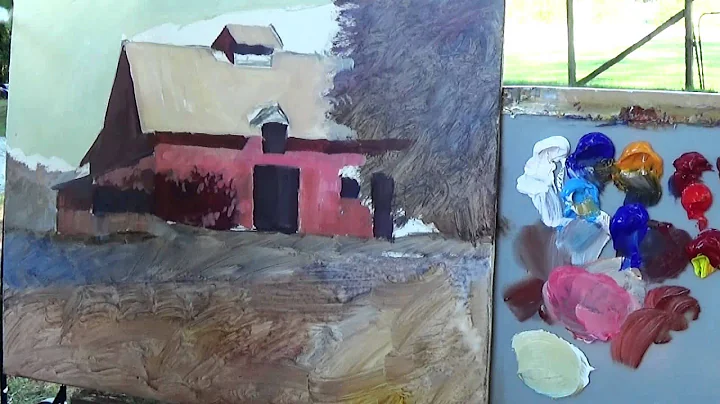 The Sandburg Barn - Plein Air Painting by Roger Ba...
