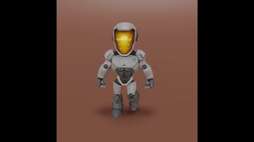 Walk cycle animation BOT CHIBI.#animation ,#3d ,#blender ,#cycle ,#walk