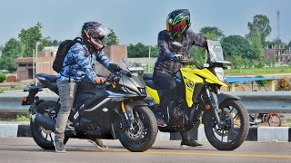 Suzuki V Strom SX 250 Vs Yamaha R15V4 || Race Till Their Potential || Amazing Performance