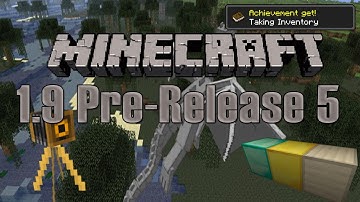 Minecraft Beta 1.9 Pre Release 5 Overview. Achievements, Clouds, Camera And More!!!