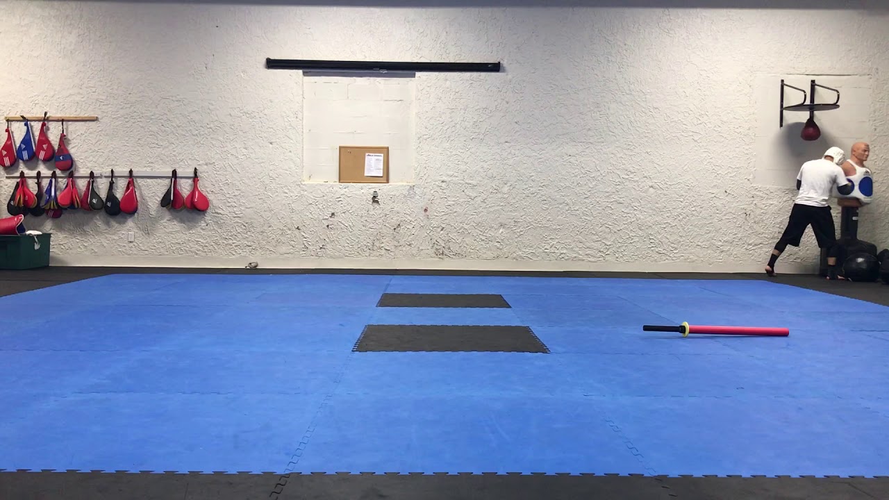 Padded sword sparring round 2