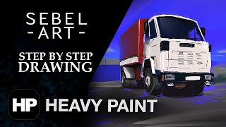 Heavy Paint - great and refreshing app ;)! Truck study timelapse (iPad Pro)