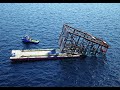 Offshore jacket installation animation  offshore animation