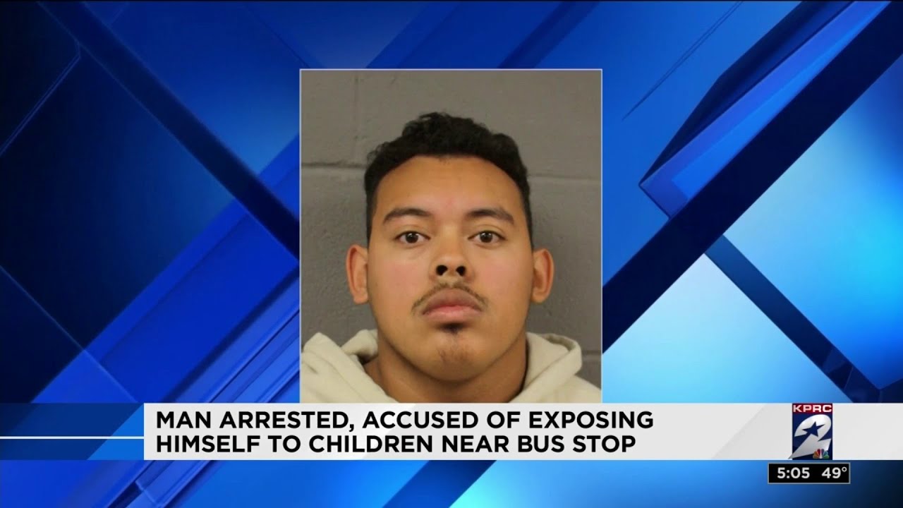 Man arrested, accused of exposing himself to children near bus stop ...