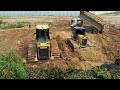 Amazing.!! Push The Mud Out, Fill In The Soil Instead Work Team Powerfull Komatsu VS Shantui Dozers