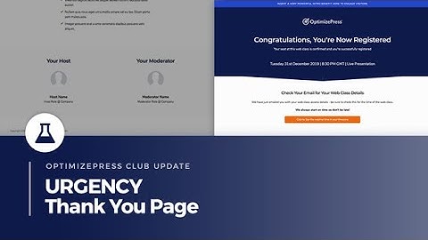 OptimizePress Club: Urgency Thank You Page