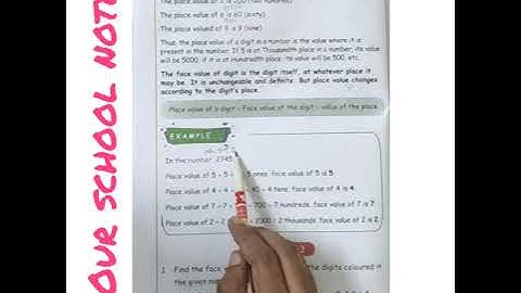 4th Std Maths- Term 1 -Unit 2 numbers- Place Value & Face value Exercise 2.3(to Page no.24)