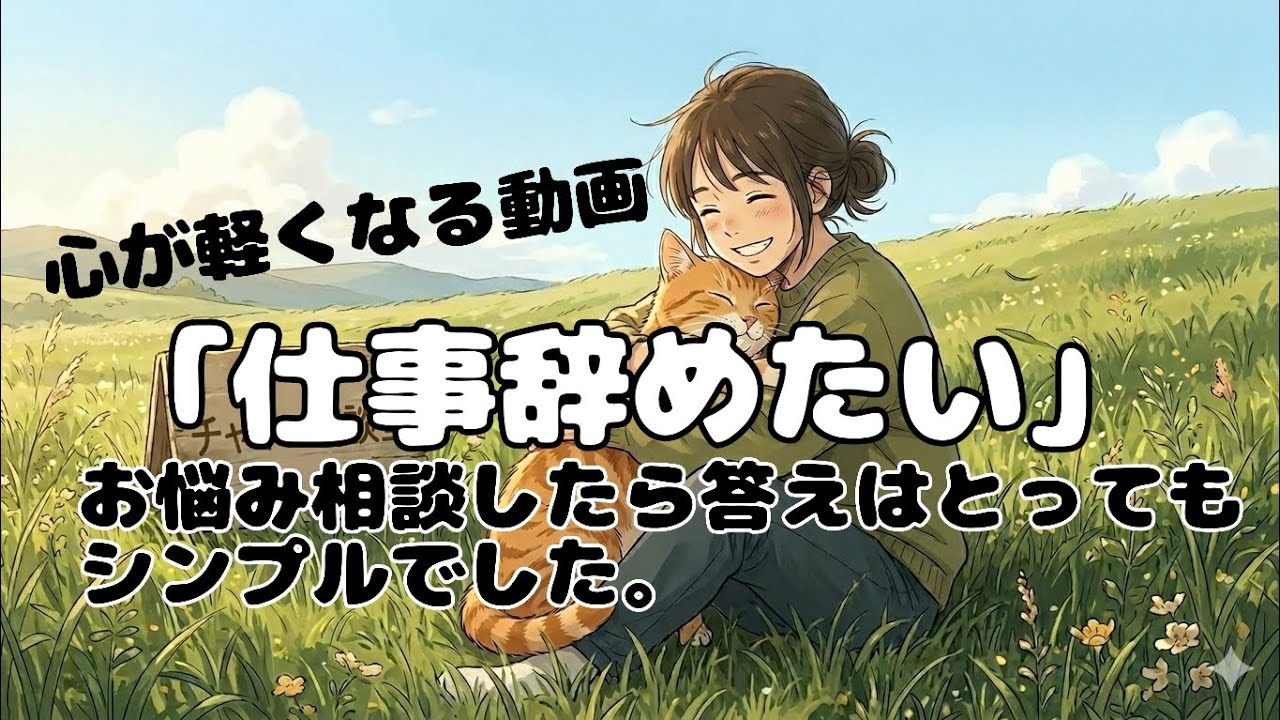 ｢仕事辞めたい🥹｣そんな貴方の心がスッと軽くなる動画😺#癒し #リフレッシュ #疲労回復 #瞑想 #聞き流し #ラジオ #ポットキャスト #猫 #猫好きさんと繋がりたい #リラックス #ネコノミクス 
