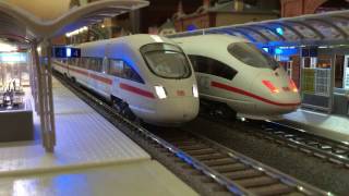 HO station diorama DB ②  ICE, high speed trains