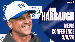 Giants coach John Harbaugh on acclimating rookies to NFL, simulating 'real' football during the camp
