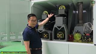 Máy chà nhám ba trục 1300mm, có trục bào Woodmaster WM-1300NRP