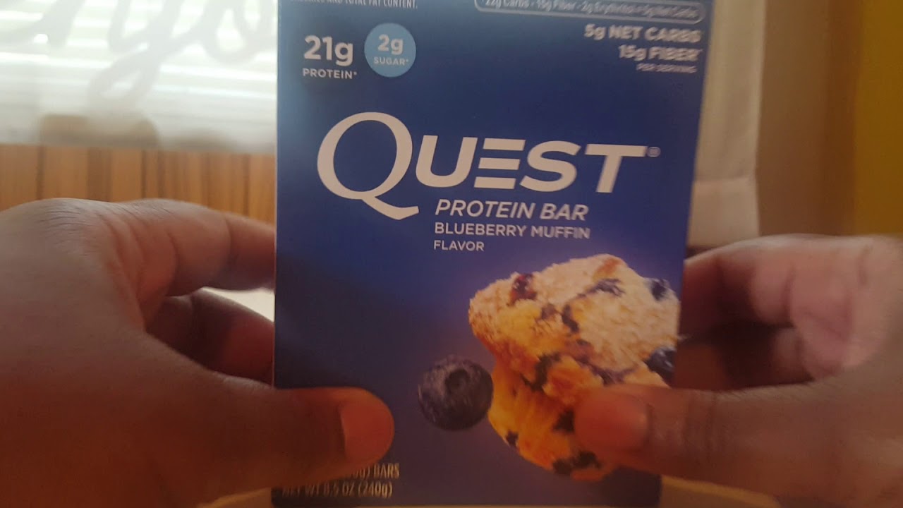 Quest blueberry muffin bar review YouTube