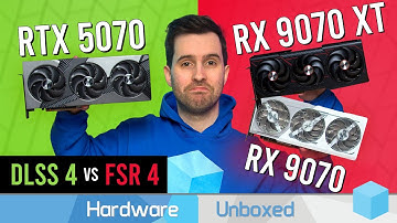 RX 9070 XT vs RTX 5070 vs RX 9070  - DLSS 4 vs FSR 4 Performance Compared