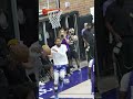 Trae Young warming up at the Drew League