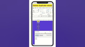 How to  remove duplicate value  in Excel | Duplicate Elimination |# Shorts